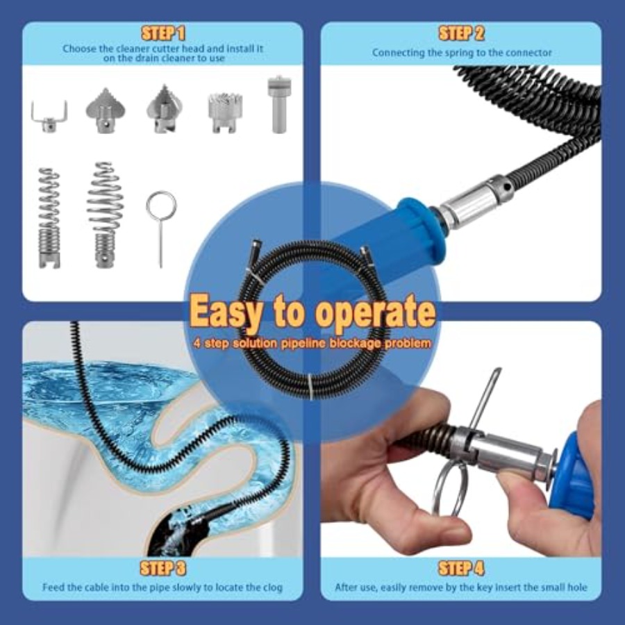 Drain Snake, Drain Auger with  - Drain Snake Flexible recension och pris