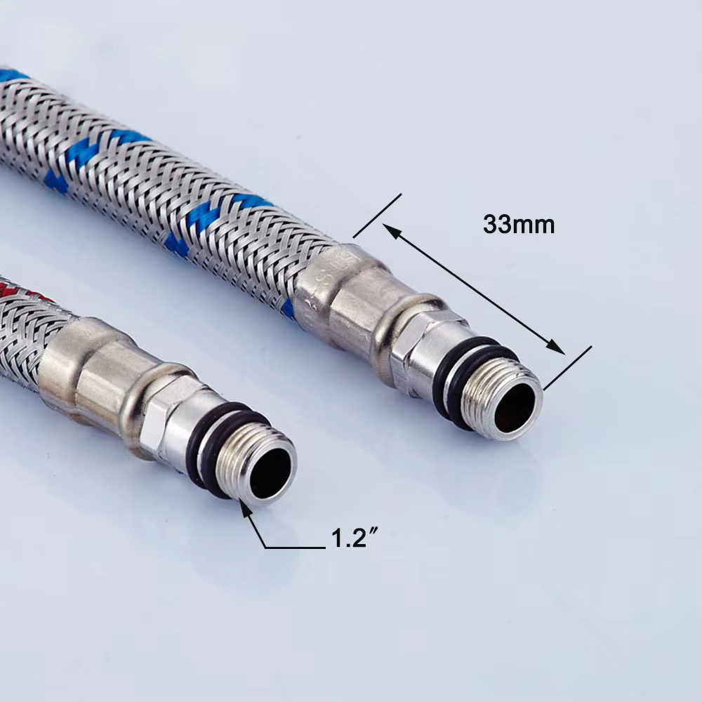 G1/2 G3/8 G9/16 50cm 1 pair St - Flexible Hose Braided recension och pris
