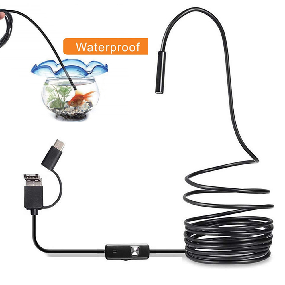 6 LED Light 7mm 1M  Endoscope  - Drain Snake Flexible recension och pris