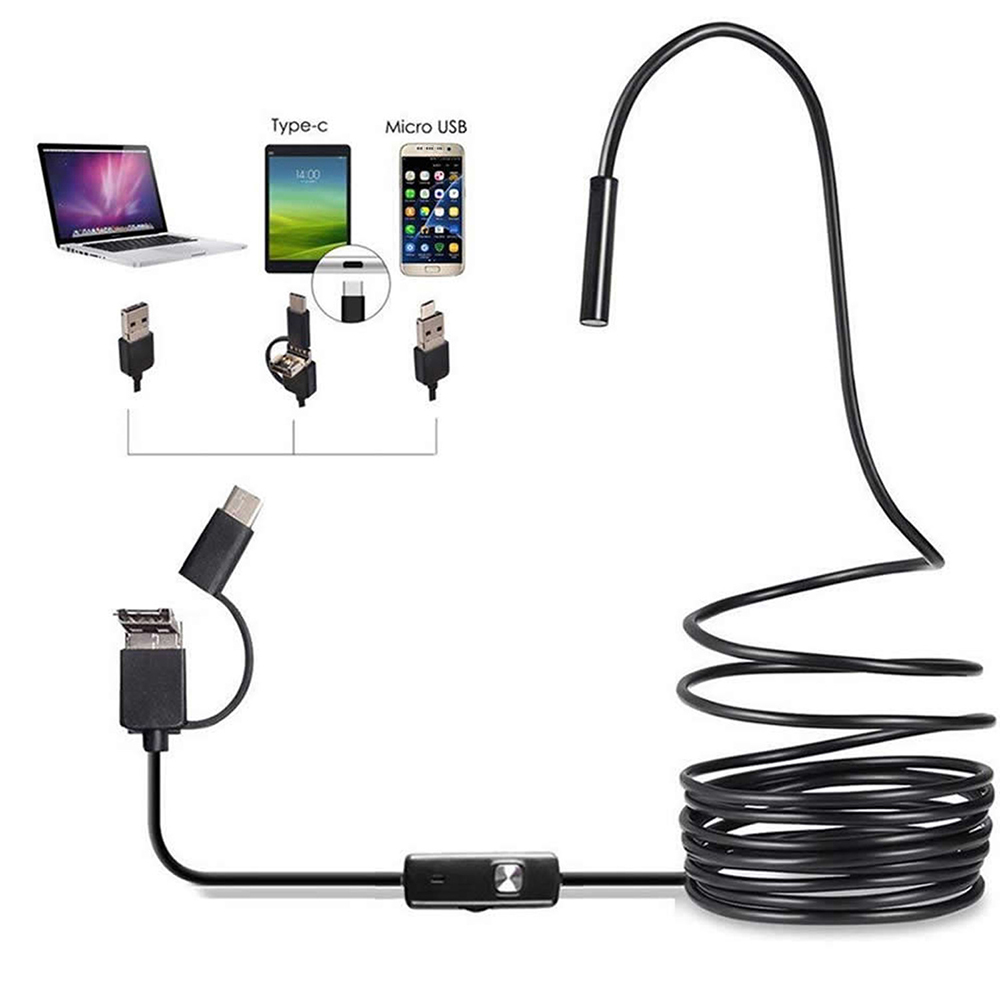 6 LED Light 7mm 1M  Endoscope  - Drain Snake Flexible recension och pris