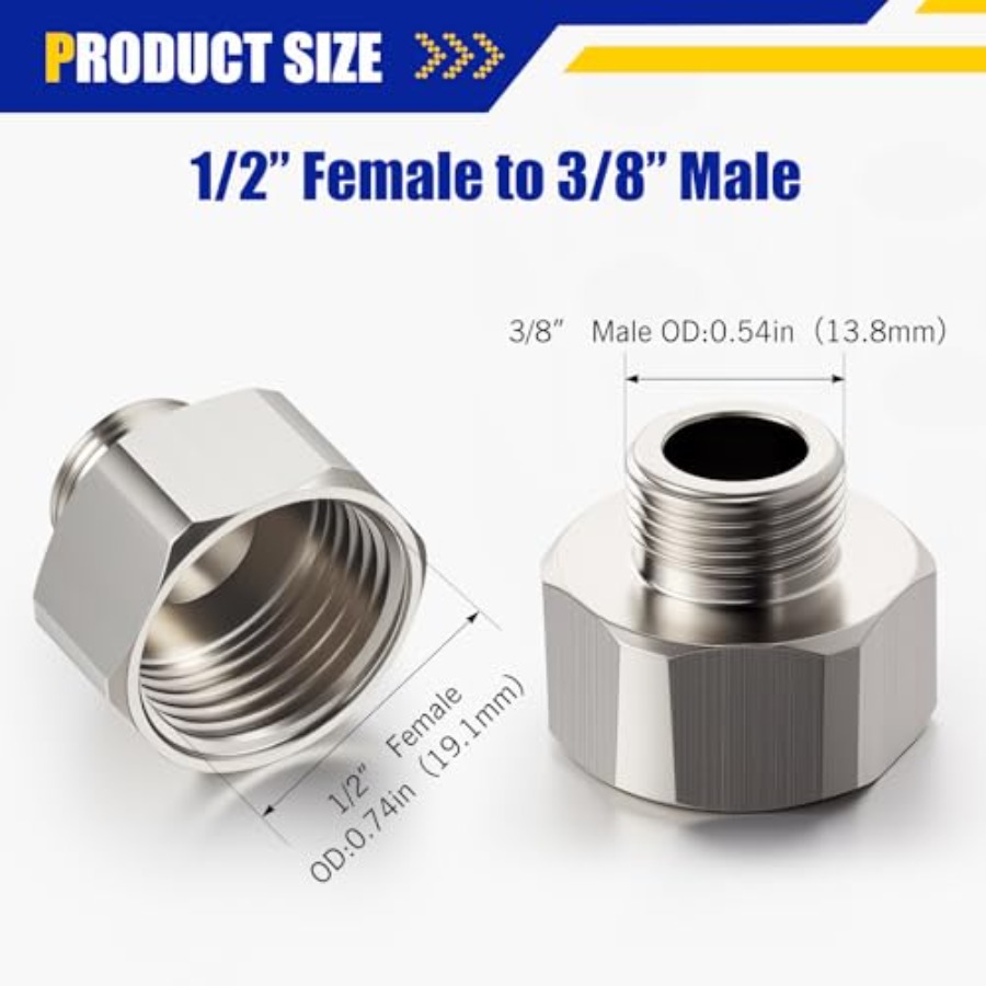 8 Pcs Brass Water Line Adapter - Compression Fitting Brass recension och pris