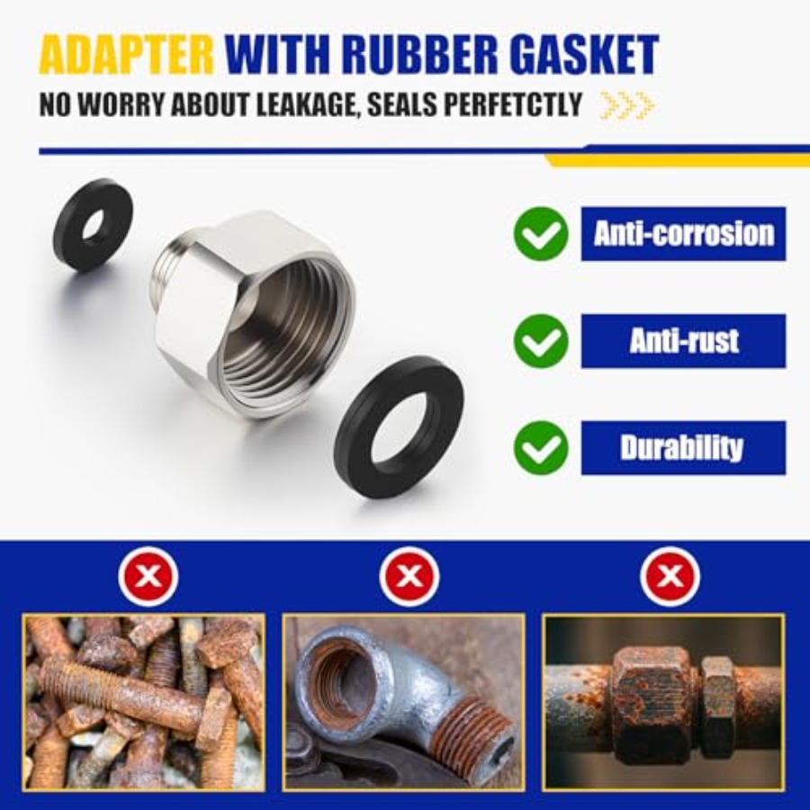 8 Pcs Brass Water Line Adapter - Compression Fitting Brass recension och pris