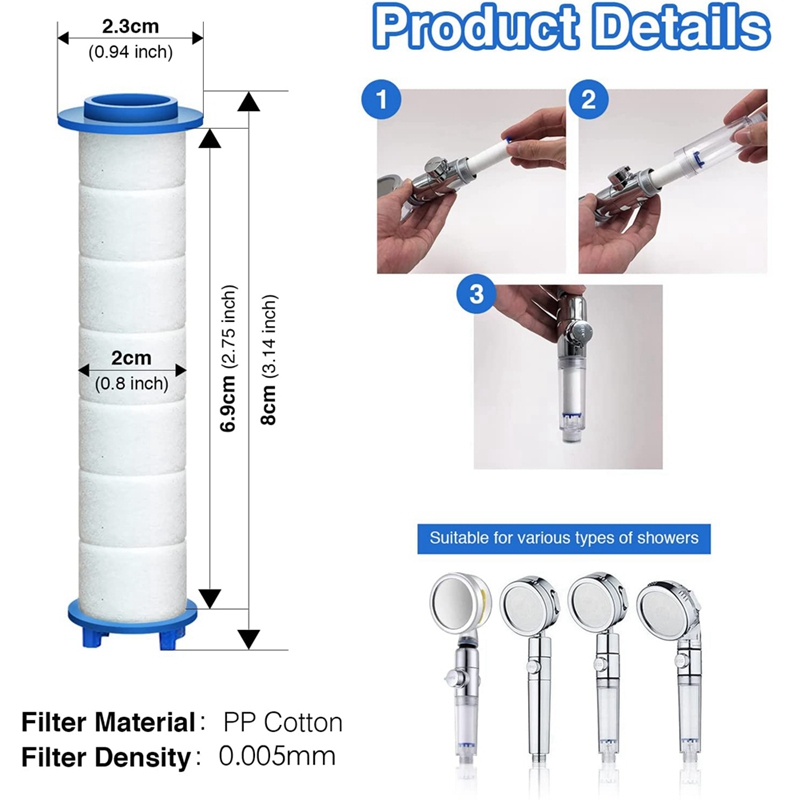 10Pcs  8x2.4cm Bathroom Shower - Shower Valve Cartridge recension och pris