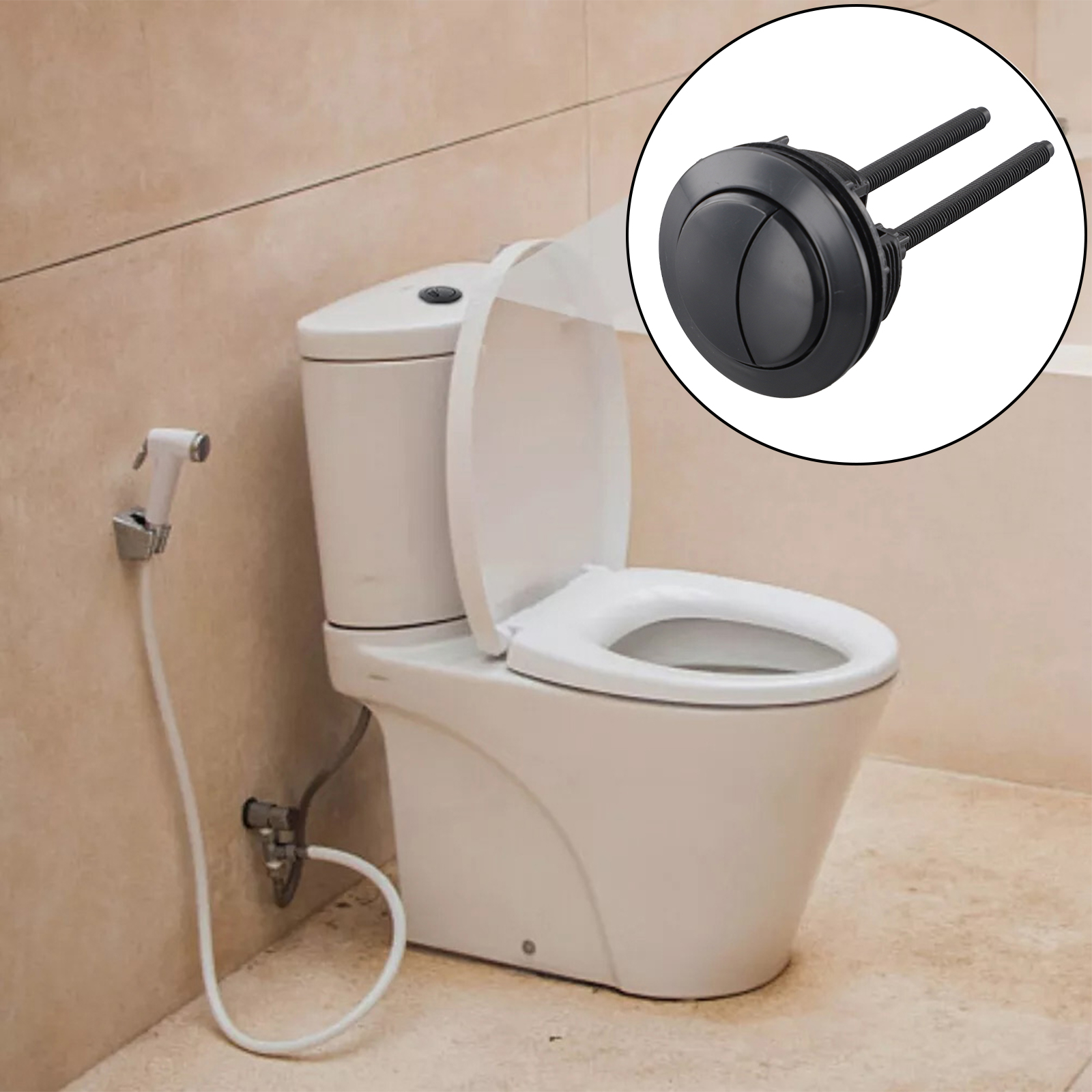 Black Toilet Flush Button 38mm - Toilet Fill Valve recension och pris