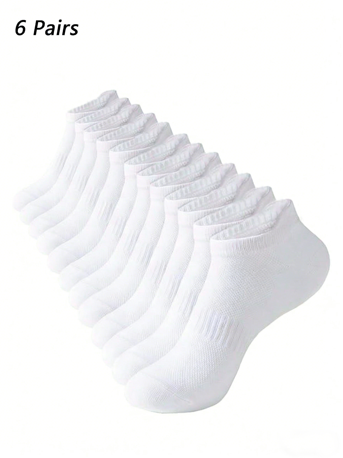 6 Pairs Women Men White Ankle  - Pipe Bending Spring recension och pris
