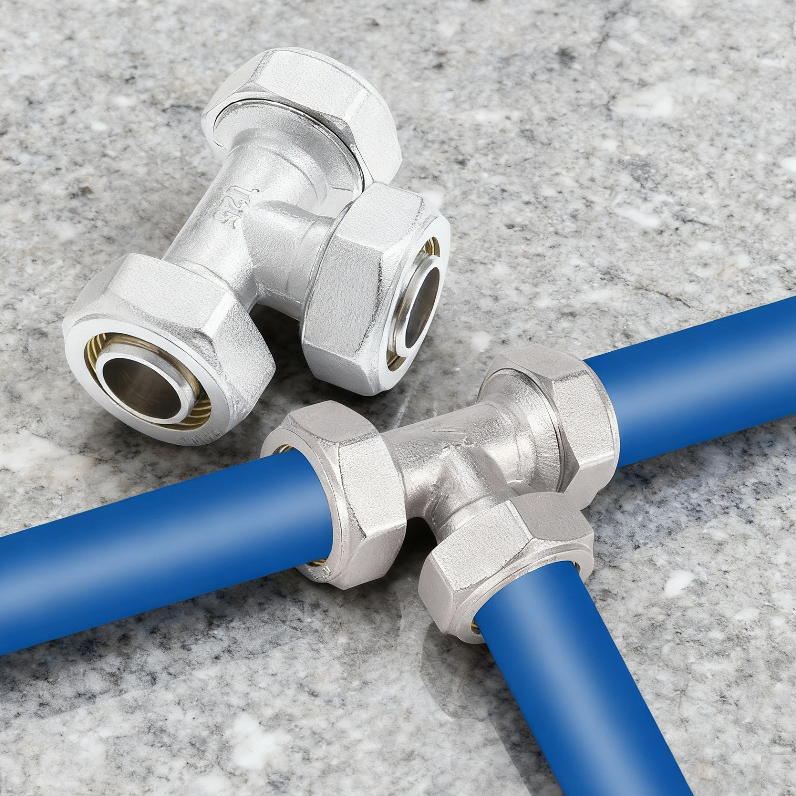 2Pcs 3/4’’ Tee Air Line Fittin - Compression Fitting Brass recension och pris